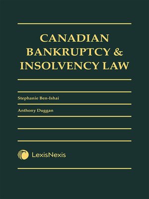 cover image of Canadian Bankruptcy and Insolvency Law